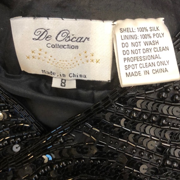 De Oscar Collection Beaded Jacket Size 8 - Picture 8 of 8